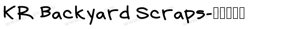 KR Backyard Scraps字体转换